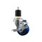 Service Caster 3'' SS Blue Poly Swivel 1-7/8'' Expanding Stem Caster with Brake SCC-SSEX20S314-PPUB-BLUE-TLB-178 - alternate 1